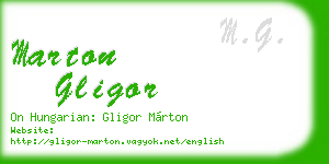 marton gligor business card