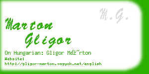 marton gligor business card